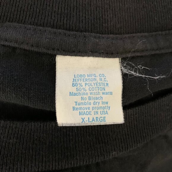 Vintage 90s Native American Girl T Shirt L Black Single Stitch Crewneck Horse - Picture 7 of 7